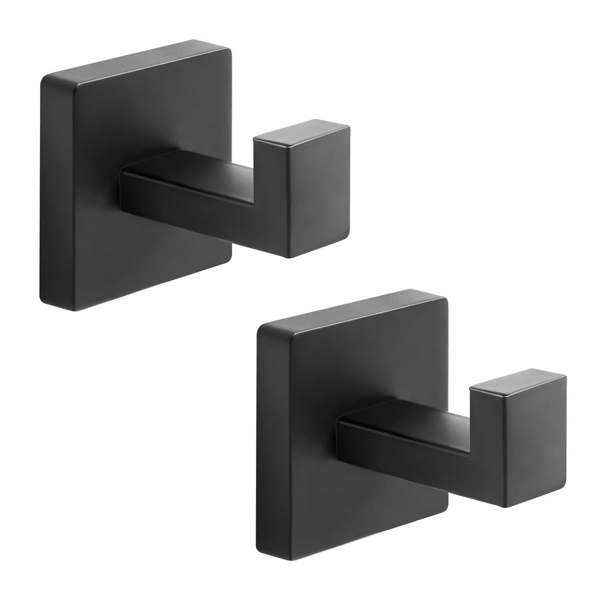 Fenas heavy-duty towel hook in matte black wall mount for bathroom organization.