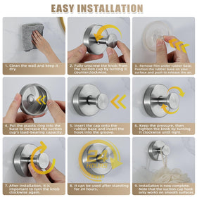 Fenas loofah hook keeps bathroom essentials dry and organized.