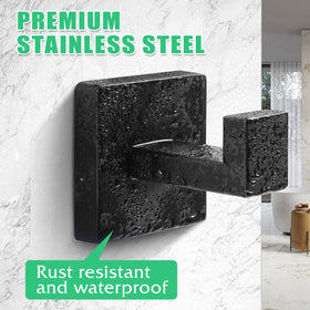 Fenas stainless steel towel hook close-up shows rust-free finish and smooth edges.