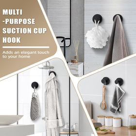 Fenas suction cup hook secures a loofah on tile for easy reuse