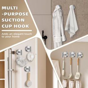 Fenas suction cup hook on stainless surface supporting robes