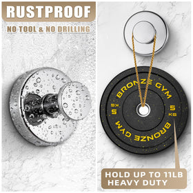 Fenas chrome bathroom hooks firmly support robes on tiles or mirrors