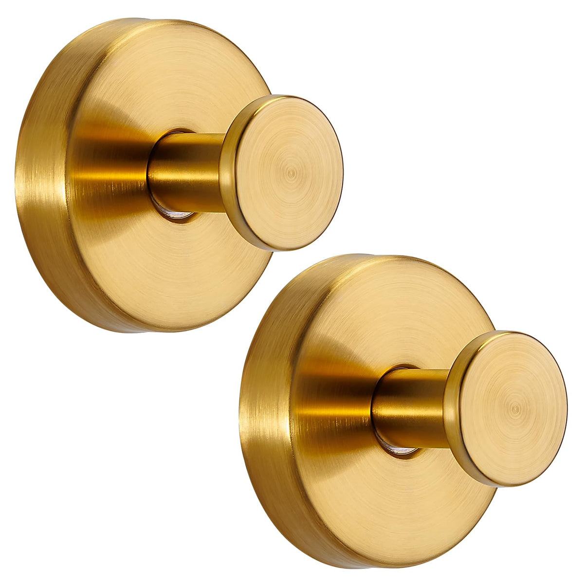 Fenas brushed gold towel hook on tile surface holding towels securely