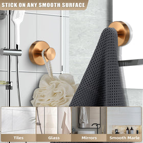 Fenas suction cup hook for kitchen back-splash towels tool-free mounting