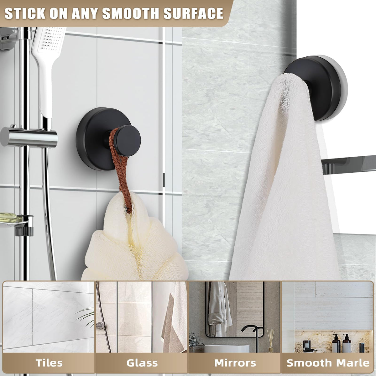 Fenas hooks on kitchen backsplash organize dish towels stylishly