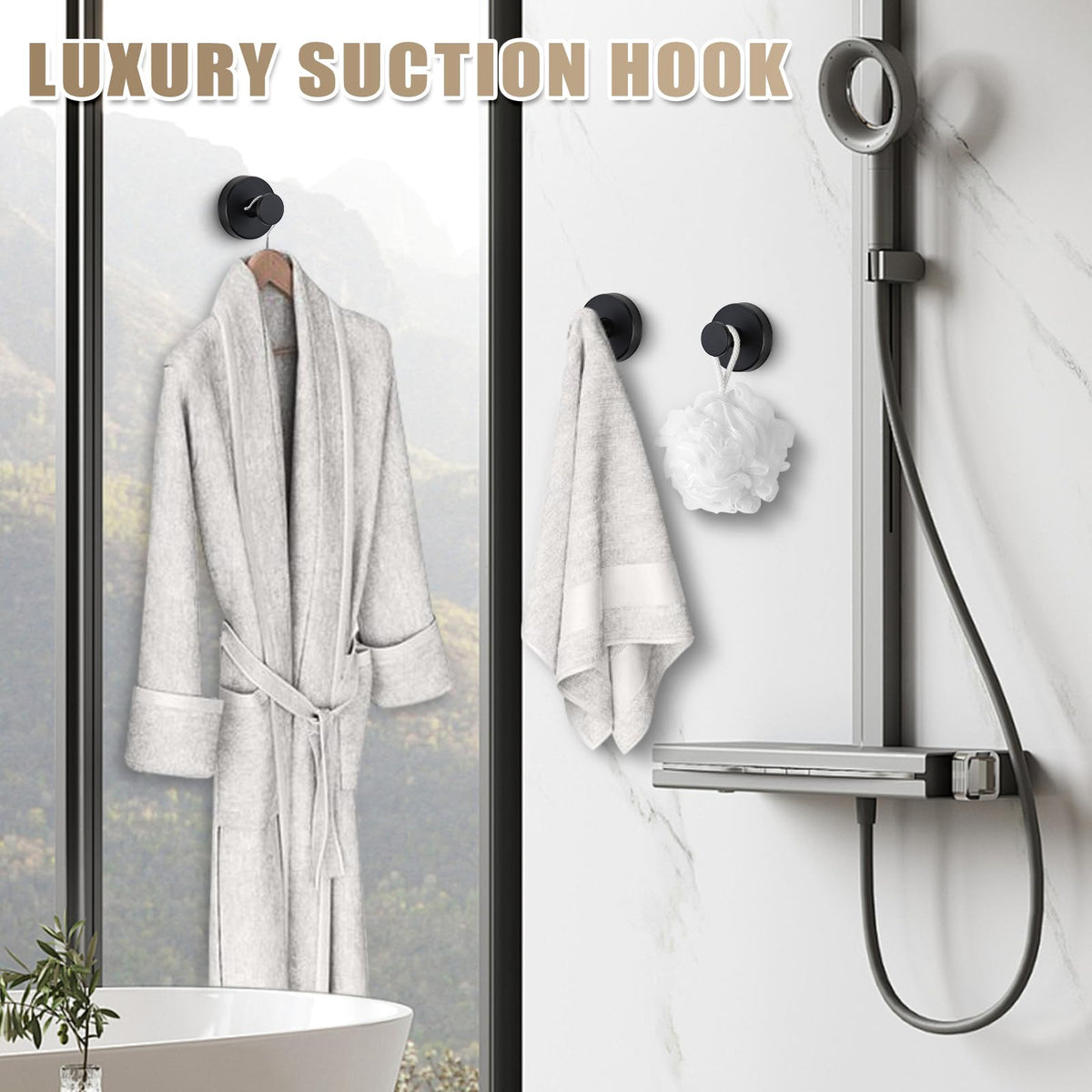 Fenas hooks on a mirror show rust-free durability