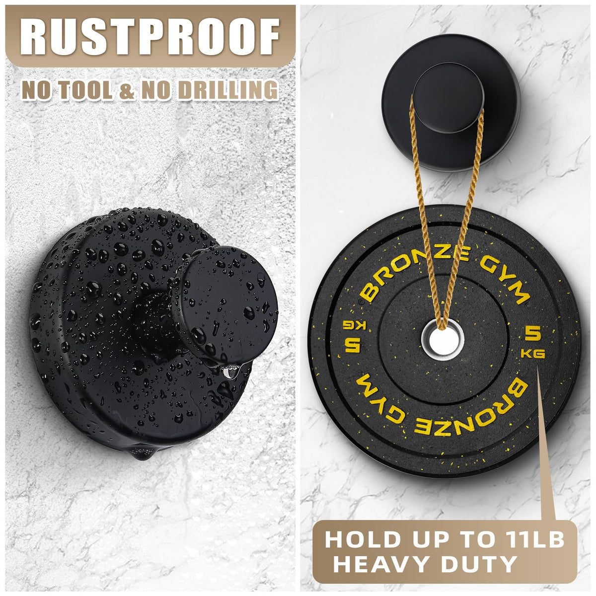 Fenas robe hook mounted in bathroom provides quick robe access