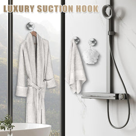 Brushed nickel finish adds a contemporary touch to bathrooms and kitchens with Fenas hooks.