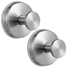 Fenas large suction hooks brushed nickel robe hook holding a robe