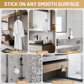 Fenas suction hook mounted on tile wall demonstrates strong hold