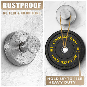 Fenas towel hook mounted on tile, supports heavy towels securely.