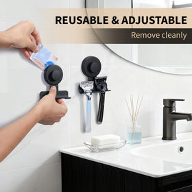 Two pack of Fenas razor holders helps organize showers and reduce clutter.