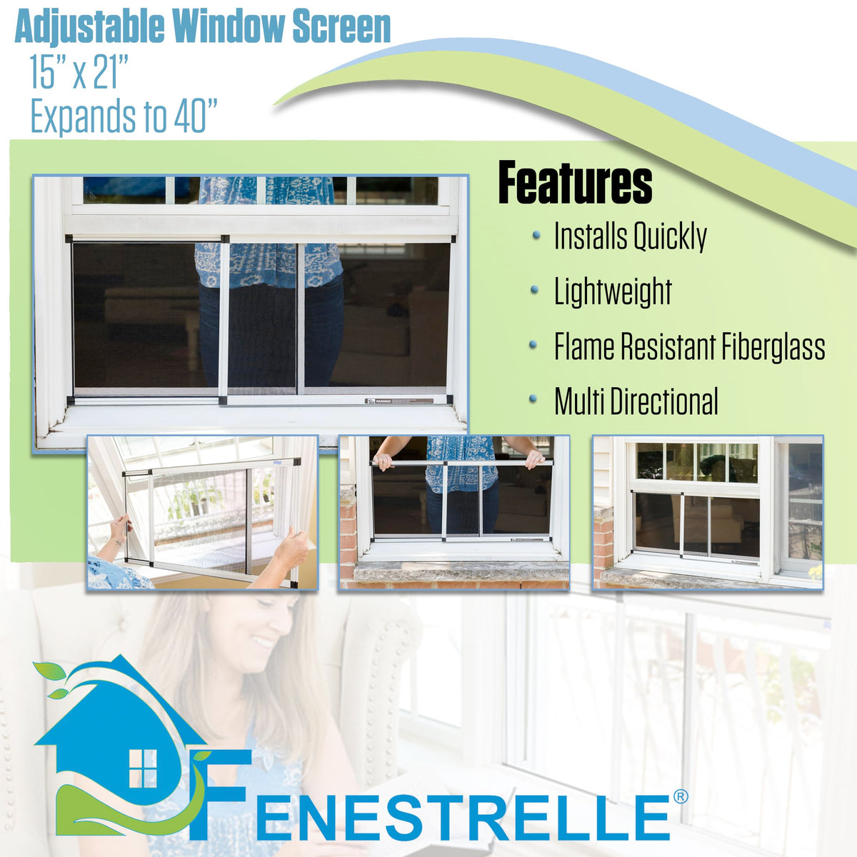 Fenestrelle window screen frame closeup shows durable aluminum construction.
