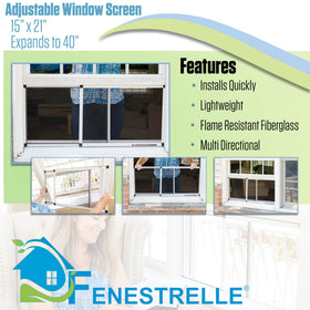 Fenestrelle window screen frame closeup shows durable aluminum construction.