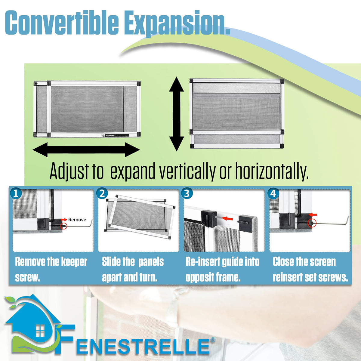 Fenestrelle tool-free install in action with sash secured.