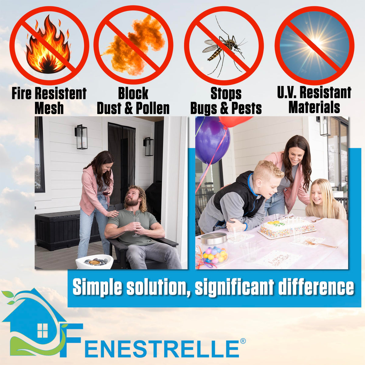 Fenestrelle fire-resistant mesh resists flame and wear for long-lasting use