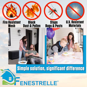 Fenestrelle fire-resistant mesh resists flame and wear for long-lasting use