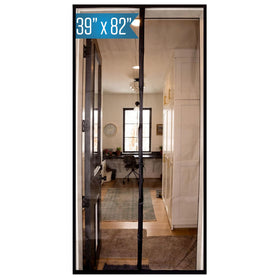 Fenestrelle magnetic screen door with adjustable header for flexible fit and airflow
