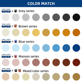 FENFANDAS color gels variety enabling exact color matching on countertops.