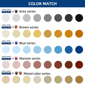 Color gels in multiple shades for FENFANDAS repair kit to match natural stone tones.