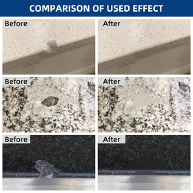 Mixing A and B for a durable repair that cures in about 12 hours with FENFANDAS.