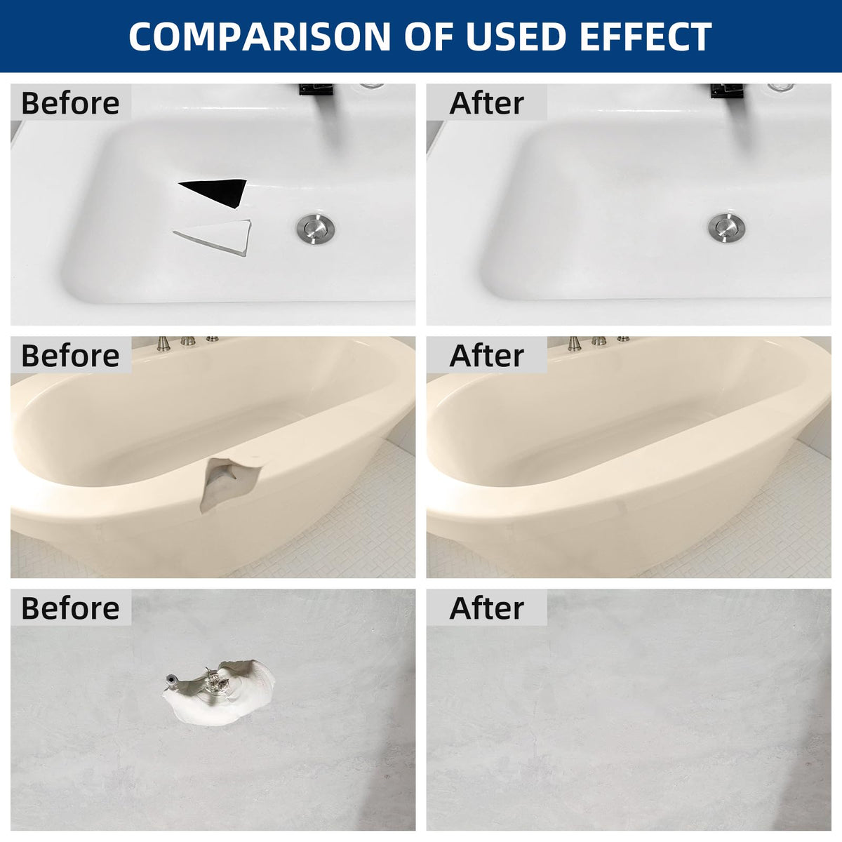 FENFANDAS waterproof cured formula yields durable repairs after application.