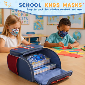 Fenfen Kids KN95 mask in camo pattern for active daily use.