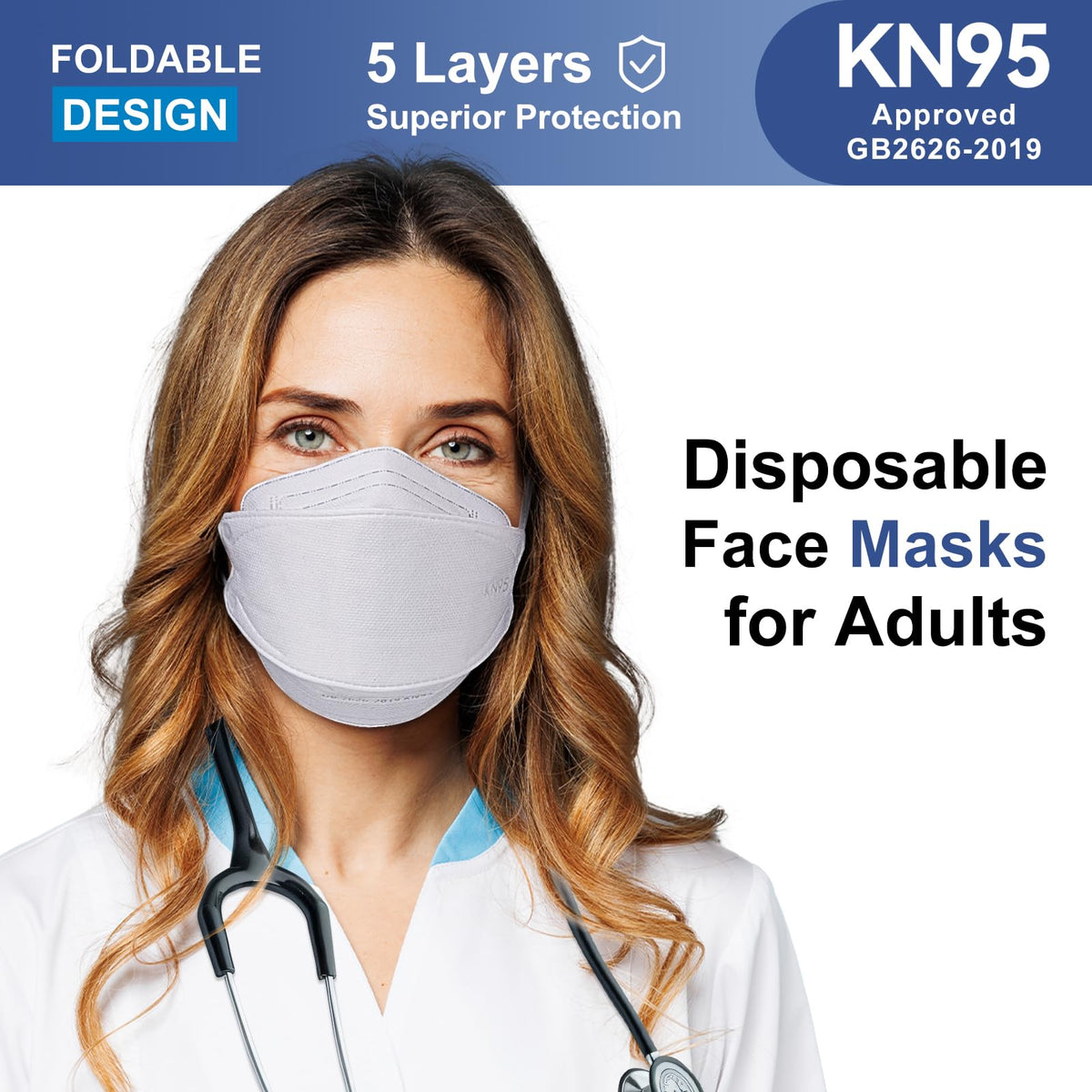 FENFEN KN95 mask ready for daily use at travel, work, and errands.