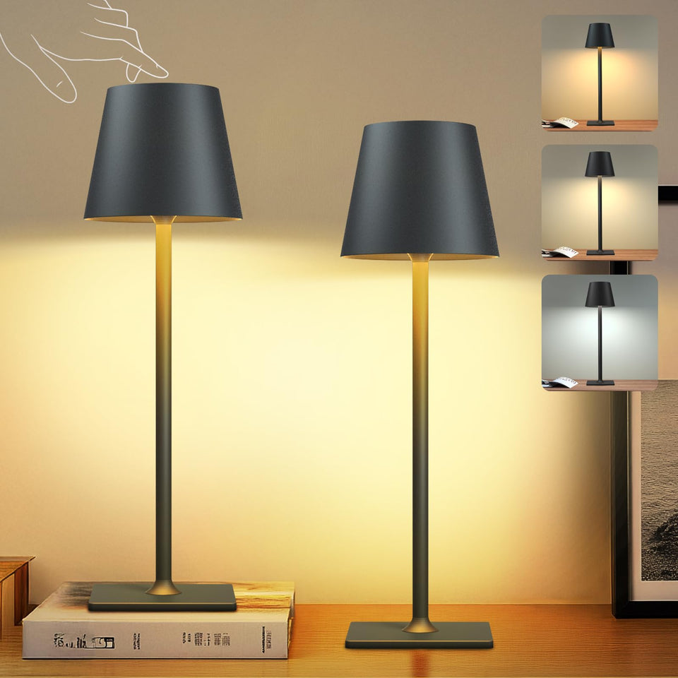 FenFud rechargeable table lamp front view for portable desk lighting