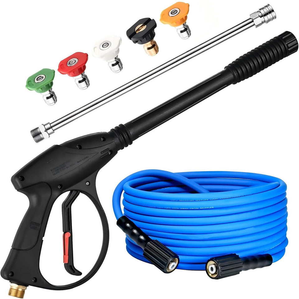 FENG PAI pressure washer gun with extension wand reaching high surfaces for cars and siding