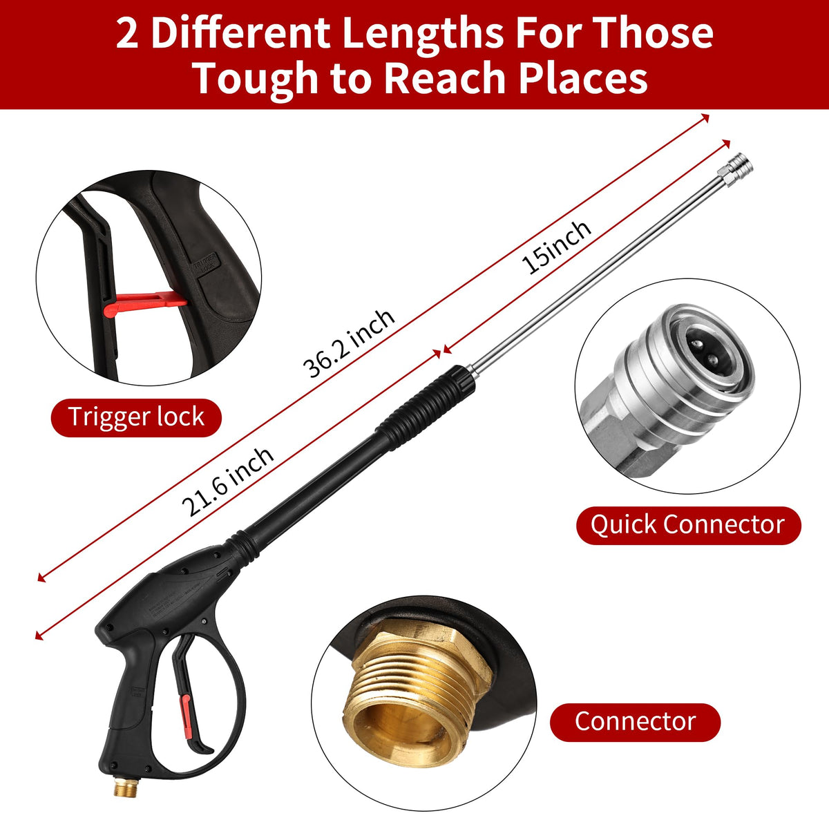 FENG PAI five-nozzle set for varied cleaning patterns on different surfaces