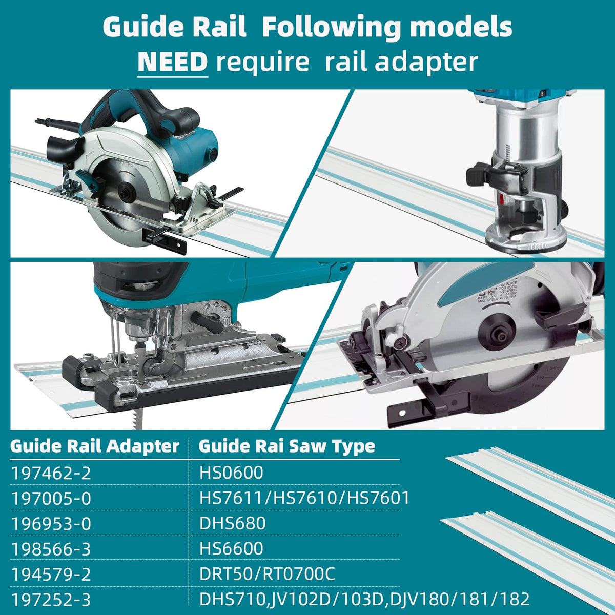Fengind guide rail strip bar for aligned, seamless rail setup.