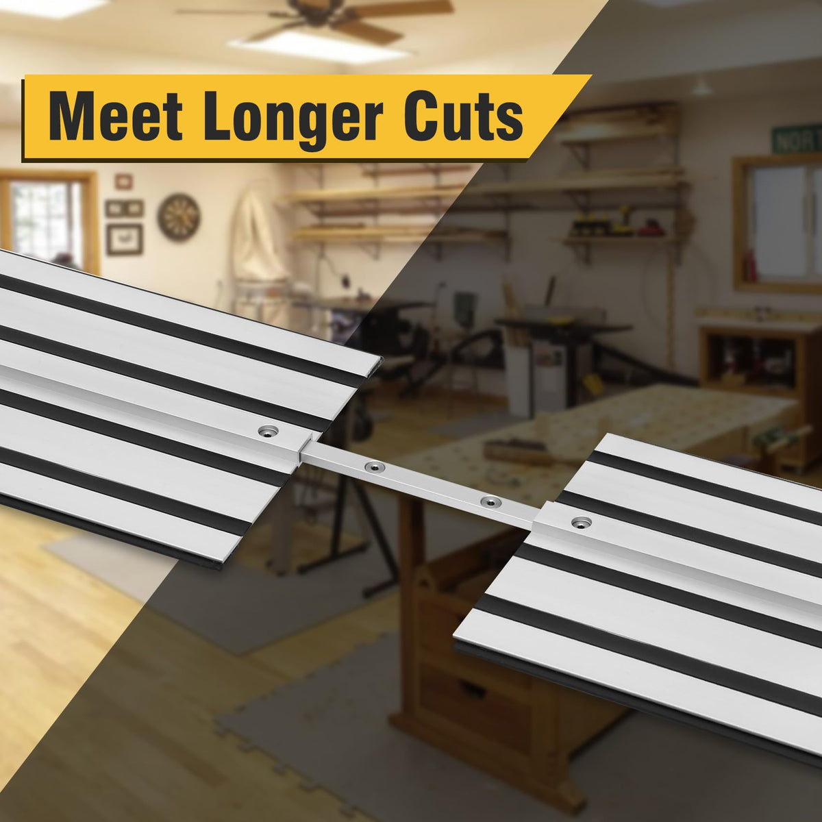 Fengind precision cutting rail supports accurate rip cuts in wood projects.
