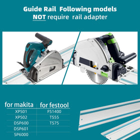 Fengind track saw rail connectors shown for easy T-slot installation.