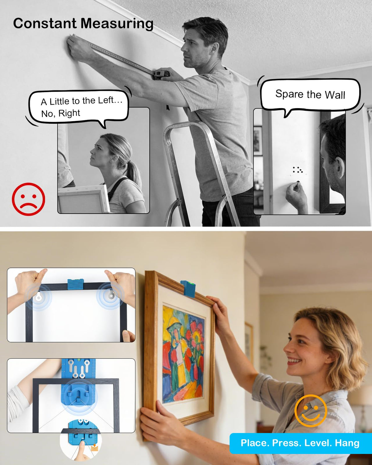 Fenikara magnetic keys help hangers quickly align sawtooth hardware.