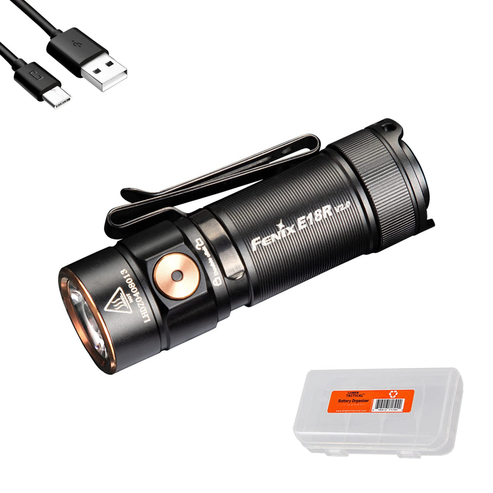 Fenix E18R V2.0 beam-1200-lumen provides bright visibility for outdoor adventures