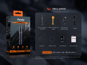 Fenix PD36R Pro compact size fits in small packs