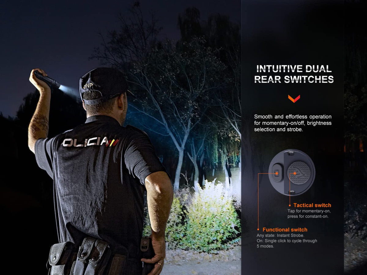 Fenix PD36R Pro two-way clip for secure pocket carry