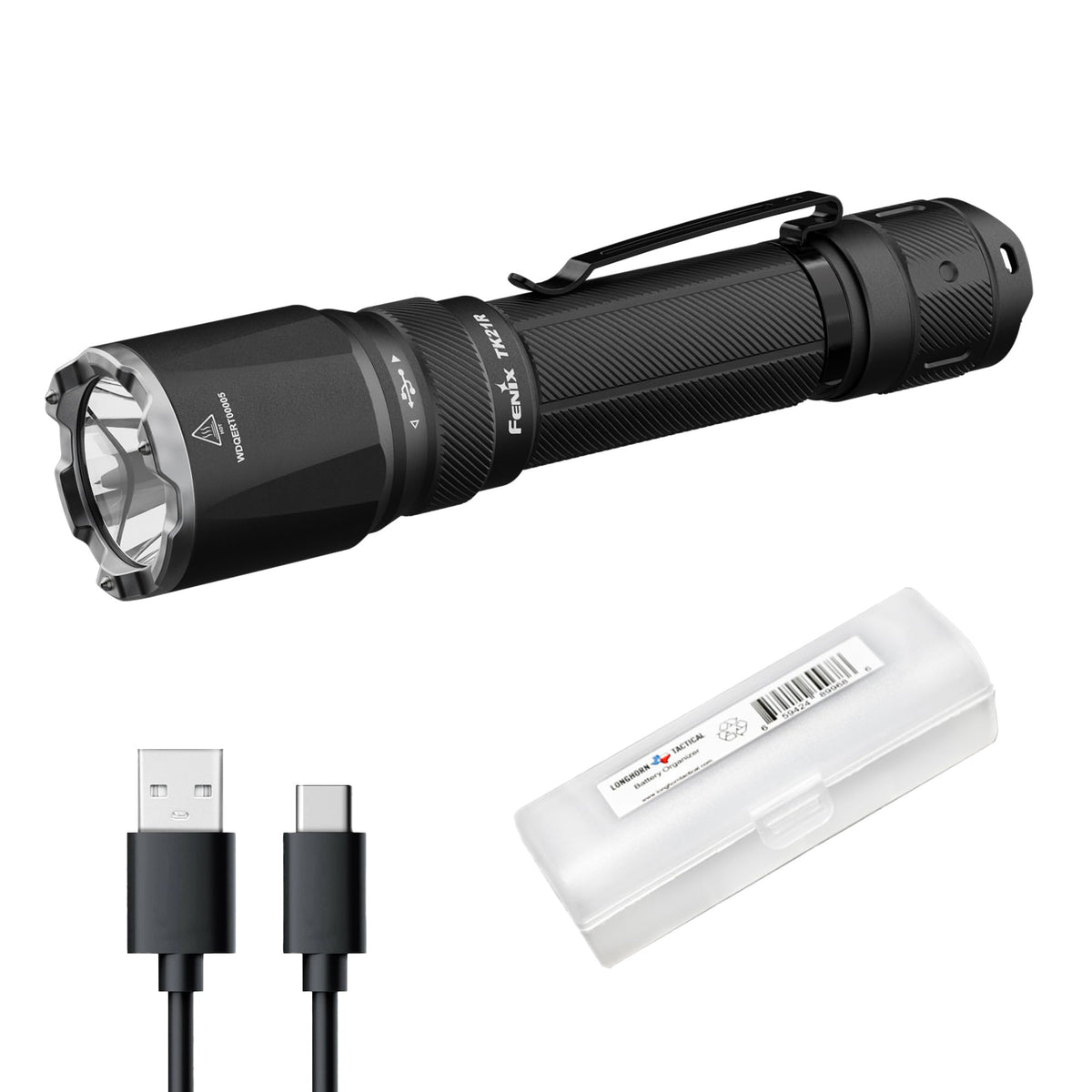 Fenix TK21R beam at full 3600 lumens for extended night visibility.