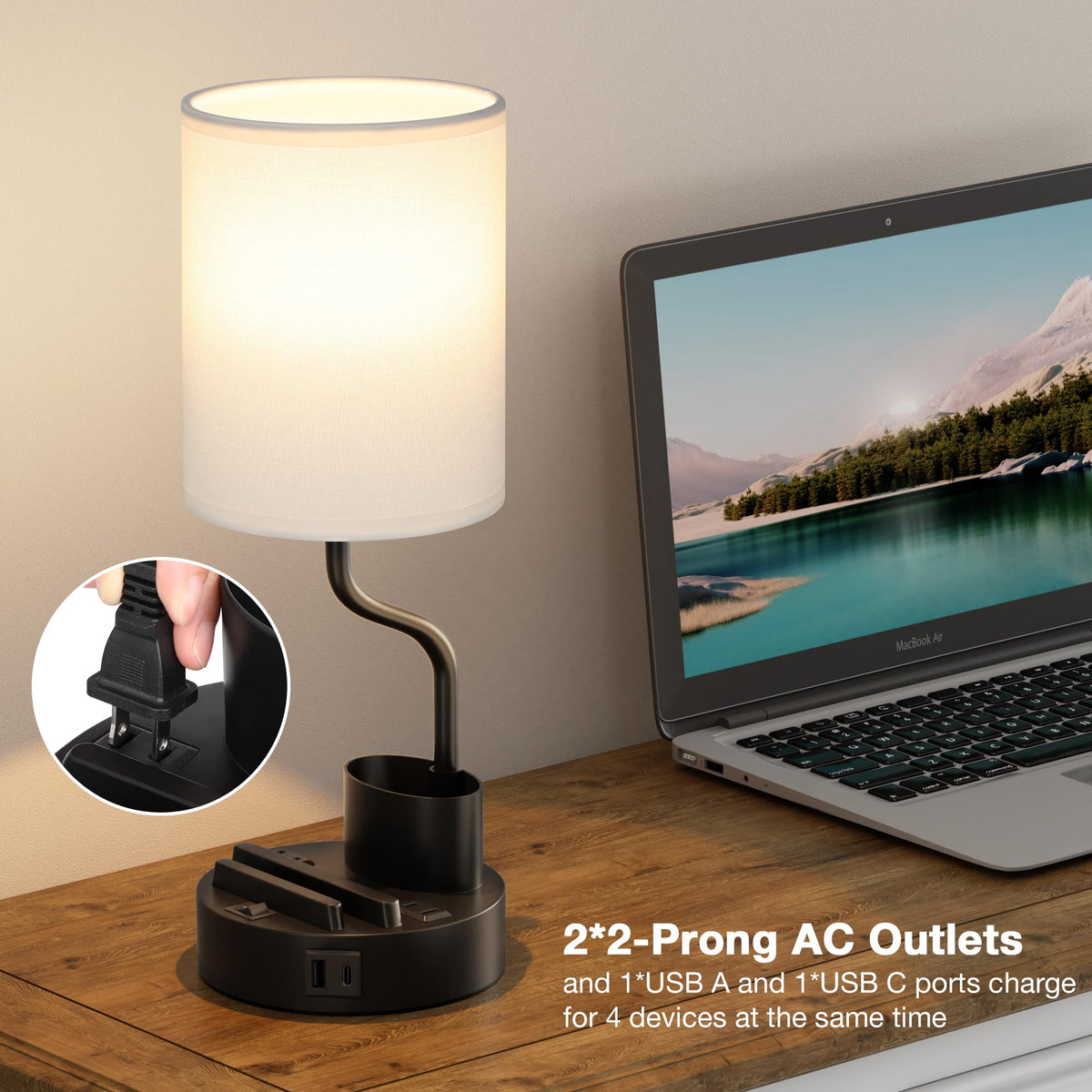 Fenmzee bedroom setup lamp ideal for dorms and home offices.