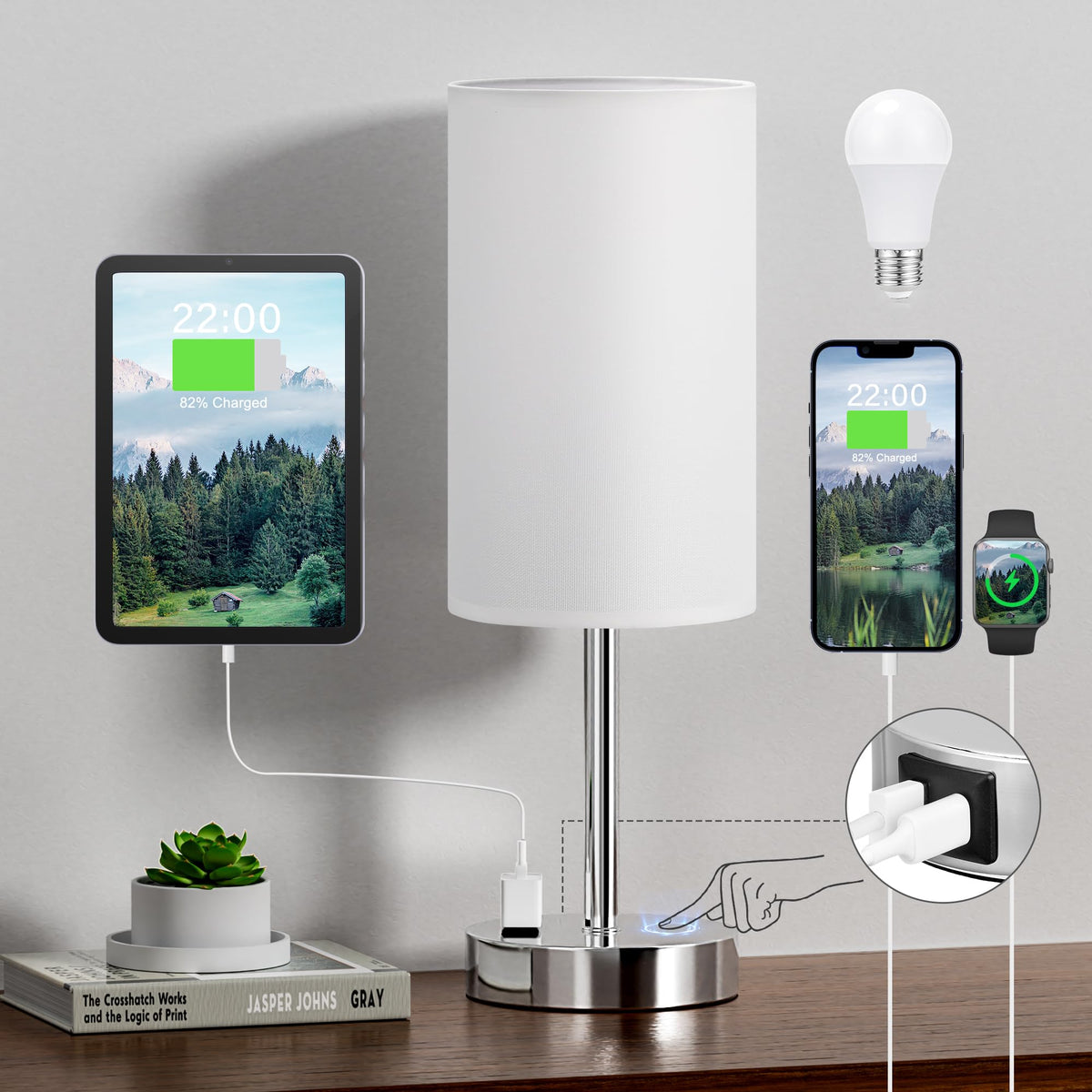 Fenmzee bedroom and living room lamp for versatile use