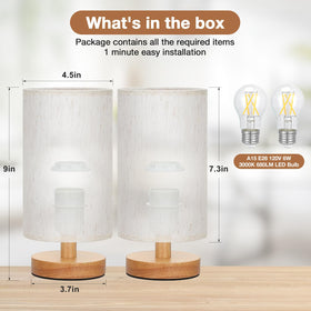 Fenmzee bedside lamp with inline control for easy nightstand use.