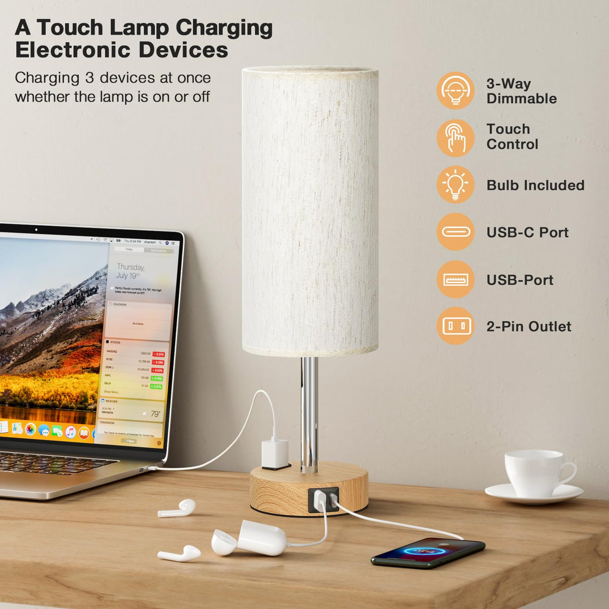 Fenmzee LED bulb included for immediate, flicker-free illumination