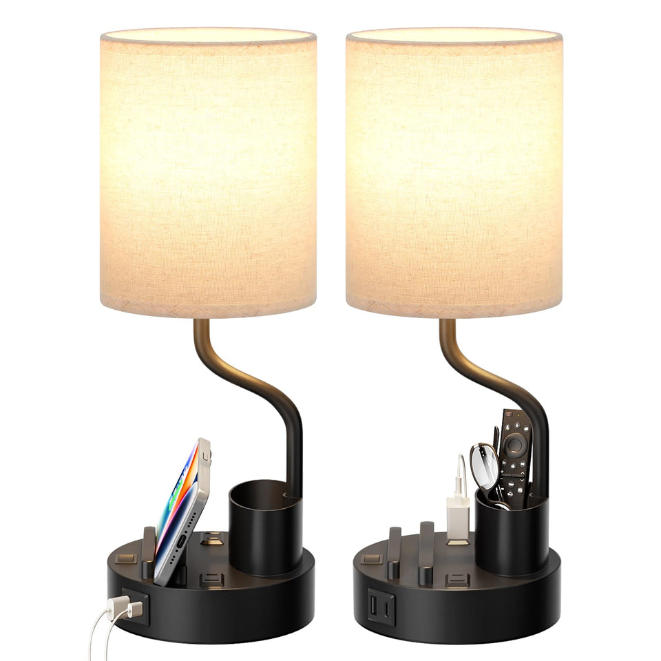 Fenmzee bedside lamps set of 2 for bedrooms and desks, stylish and practical.