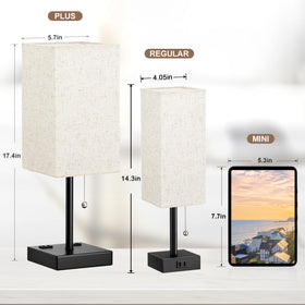 Fenmzee bedside lamps offering 3-color temperature for tasks