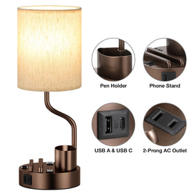 Close-up of Fenmzee lamp base highlighting practical design details.