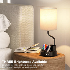 Fenmzee lamp with built-in phone holder for hands-free use.