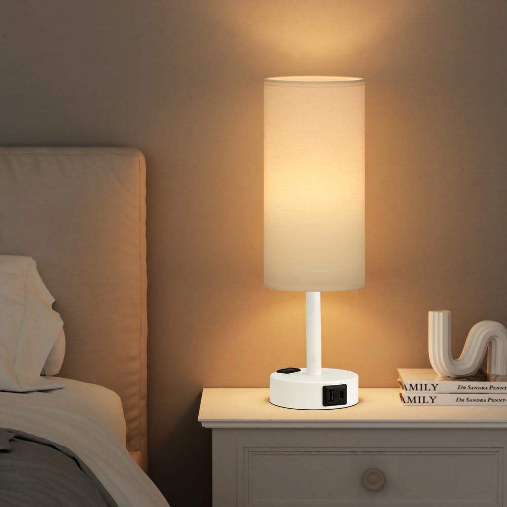 Fenmzee compact round lamp fits nightstands and small desks