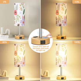 Fenmzee Floral Touch Lamp showing 3-way dimming for mood lighting