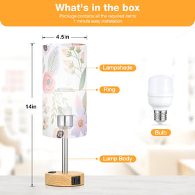 AC outlet on Fenmzee lamp for power access on the nightstand